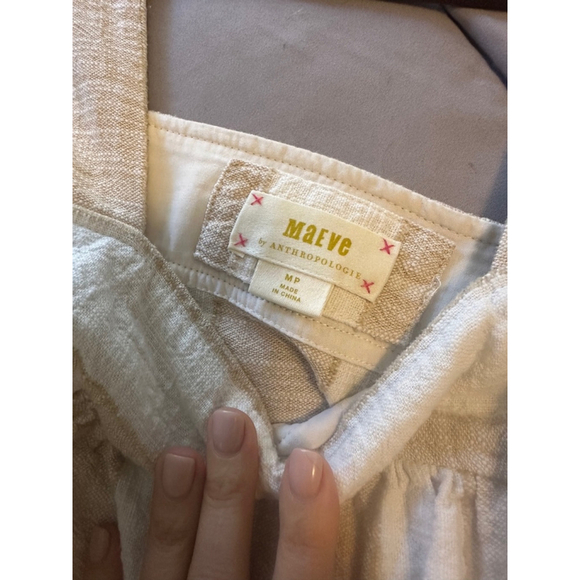 Maeve Dress Women's Size M Beige and White - Picture 2 of 4